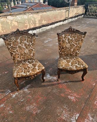 Coppia sedie stile siciliano anni 70
