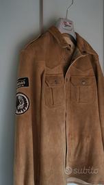 Giacca Vintage Warson Motors in Camoscio - Tg. L.