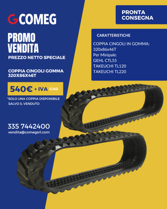 Cingoli Rinforzati 320x86x46T per GEHL / TAKEUCHI