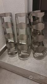 Porta bottiglie acciaio color argento 45x9 marca 