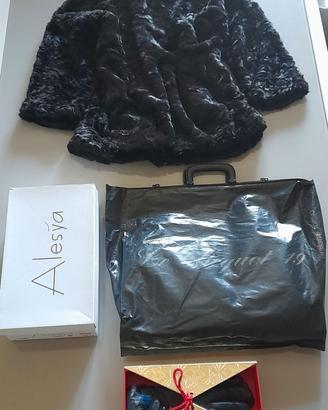 Pelliccia, Scarpe in pelle, Borsa, Guanti, Foulard