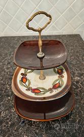 Alzata a 3 piani in ceramica dipinta Bernau