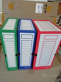 scatola archivio cartone colorato 