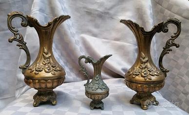 Tris Brocche Vintage Ottone Stile Barocco/Luigi XV