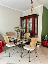 Tavolo rustico ferro battuto e 4 sedie