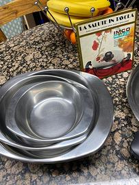 3 ciotole, 2 vassoi e una bistecchiera IMCO