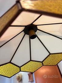 Lampadario vintage anni 70/80 in vetro Murano
