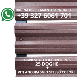 Listoni Acciaio Zincato Giardino Doghe Orizzontali