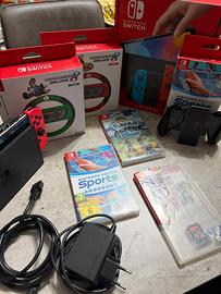 Nintendo switch con accessori