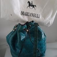 BORSA MARINELLI  IN VERO PITONE VERDE CON  DUSTBAG