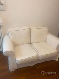 Divano letto 2 posti tessuto bianco