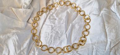 cintura in acciaio dorato