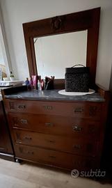 MOBILE VINTAGE CON SPECCHIO INCLUSO E MARMO VERO