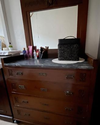 MOBILE VINTAGE CON SPECCHIO INCLUSO E MARMO VERO
