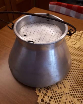 Secchiello cola latte vintage alluminio