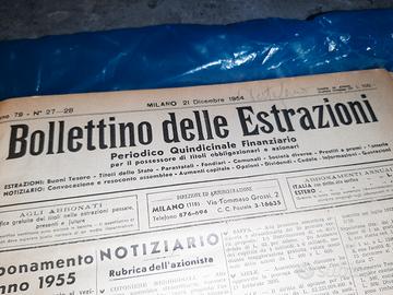 Raccolte giornali finanza annate  1954 1958