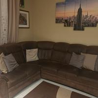 Divano angolare marrone