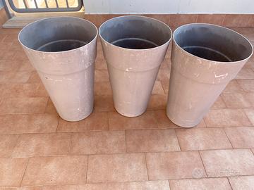 3 Vasi colore tortora
