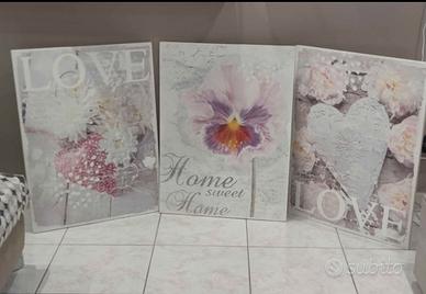 Set di 3 Quadri decorativi moderni su tela