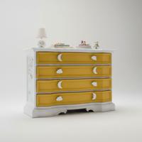 Cassettiera cameretta bambini in legno massello