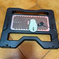 Supporto pc con ventola e mouse PC wireless