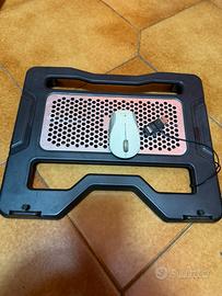 Supporto pc con ventola e mouse PC wireless