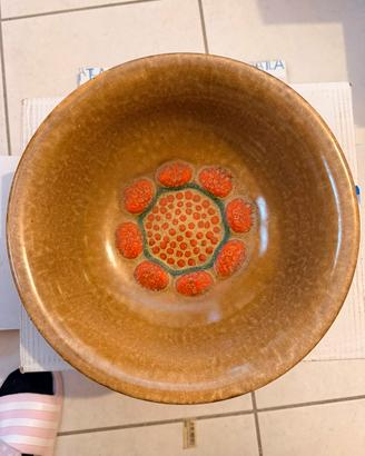 Ciotola ceramica d’arte Gemi Faenza anni 70
