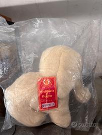 Elefante di peluche Lenci vintage, con cartellino