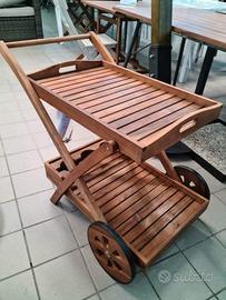 Carrello Portavivande in Acacia Massello NUOVI 