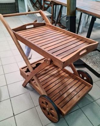 Carrello Portavivande in Acacia Massello NUOVI 
