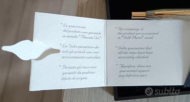 Penna sfera argento 925 placcato oro