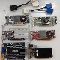 Lotto schede video AMD NVIDIA + adattatori