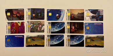 Lotto 15 carte telefoniche SVIZZERA Swisscom