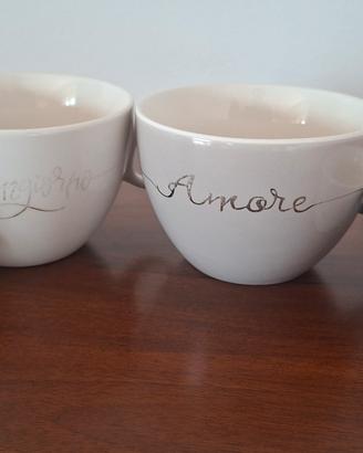 Set 4 tazze colazione caffè idea coppia 