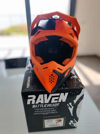 casco RAVEN arancio nero