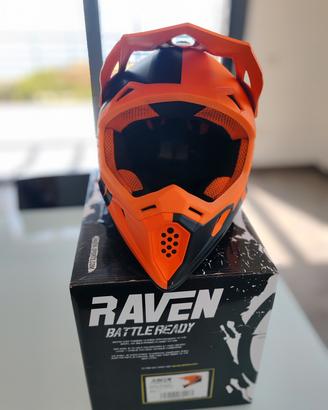 casco RAVEN arancio nero