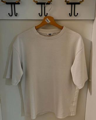 T-shirt bianca oversize UNIQLO U girocollo