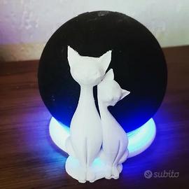 supporto per Alexa Echo Dot 3 4 5 con coppia gatti