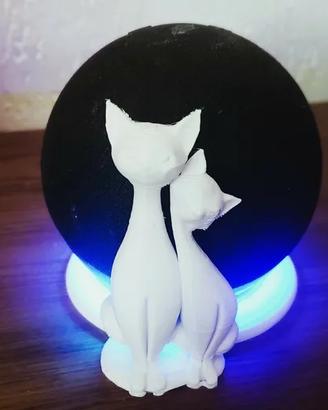 supporto per Alexa Echo Dot 3 4 5 con coppia gatti