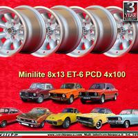 4 pz cerchi BMW Opel Volkswagen Minilite 8x13 ET-6