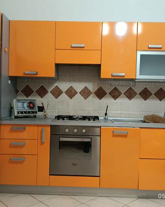 Cucina 3,16m Arancio Lucido Completa