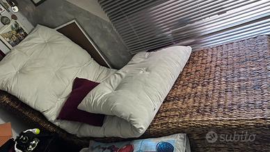 Sedia sdraio in rattan