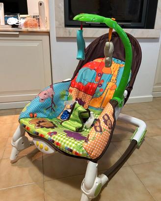 Sdraietta seggiolino neonati bimbi musical, piegh