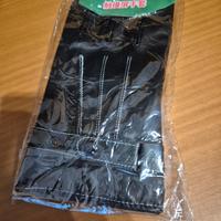 Guanti neri in finta pelle 