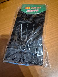 Guanti neri in finta pelle 