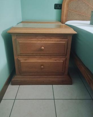Coppia comodini rovere