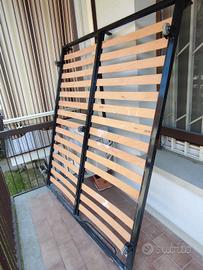 Rete matrimoniale a doghe con ruote