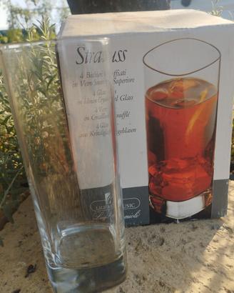 set 4 bicchieri Bormioli 'Strauss' vintage vetro s