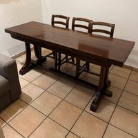 Tavolo stile fratino apribile noce massello