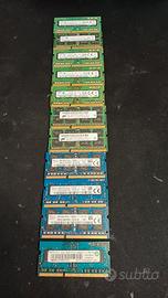 Memoria PC3L, DDR3, banchi da 4gbyte ciascuno.